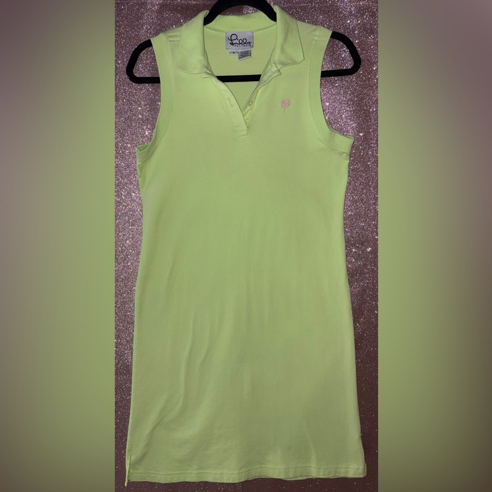 VINTAGE Lilly Pulitzer Green POLO Dress SIZE SMALL